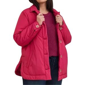 Size 2: Torrid Poly Fill Button Down Shacket